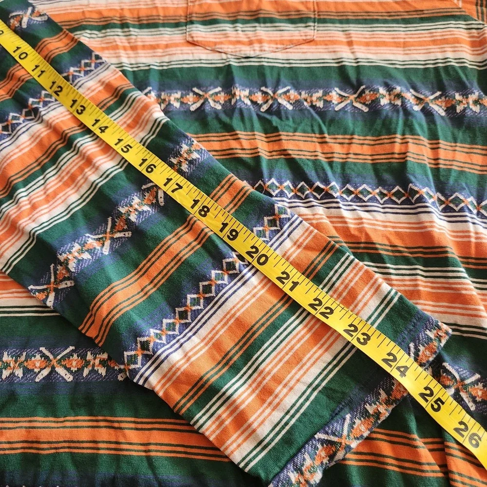 Polo Country Ralph Lauren Men's XL Striped Jacquard T-Shirt Southwestern Western